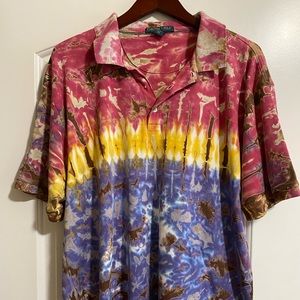 Chestnut hill tie-dye men’s golf shirt